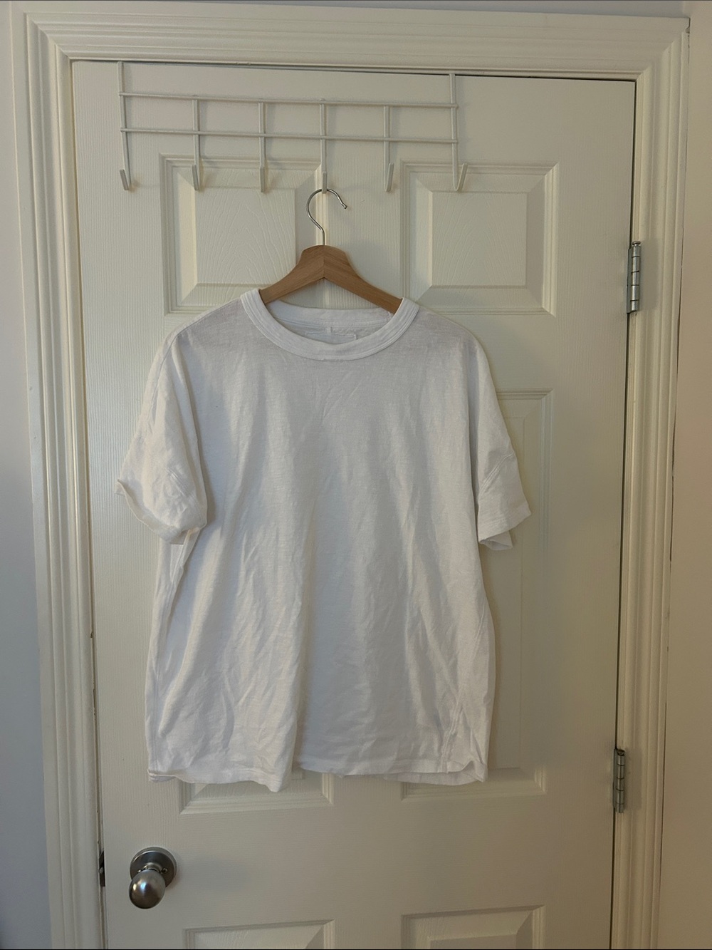 aerie White Short Sleeve Crewneck Tee